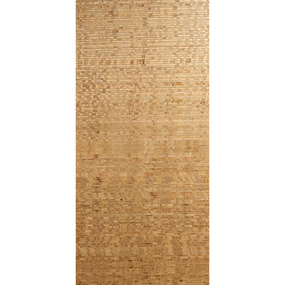 Warm gold wallcovering with a subtle textured pattern; a soft, metallic-looking surface for walls.