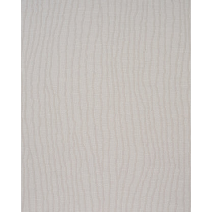 Beige textured wallcovering with subtle gray vertical wavy stripes.