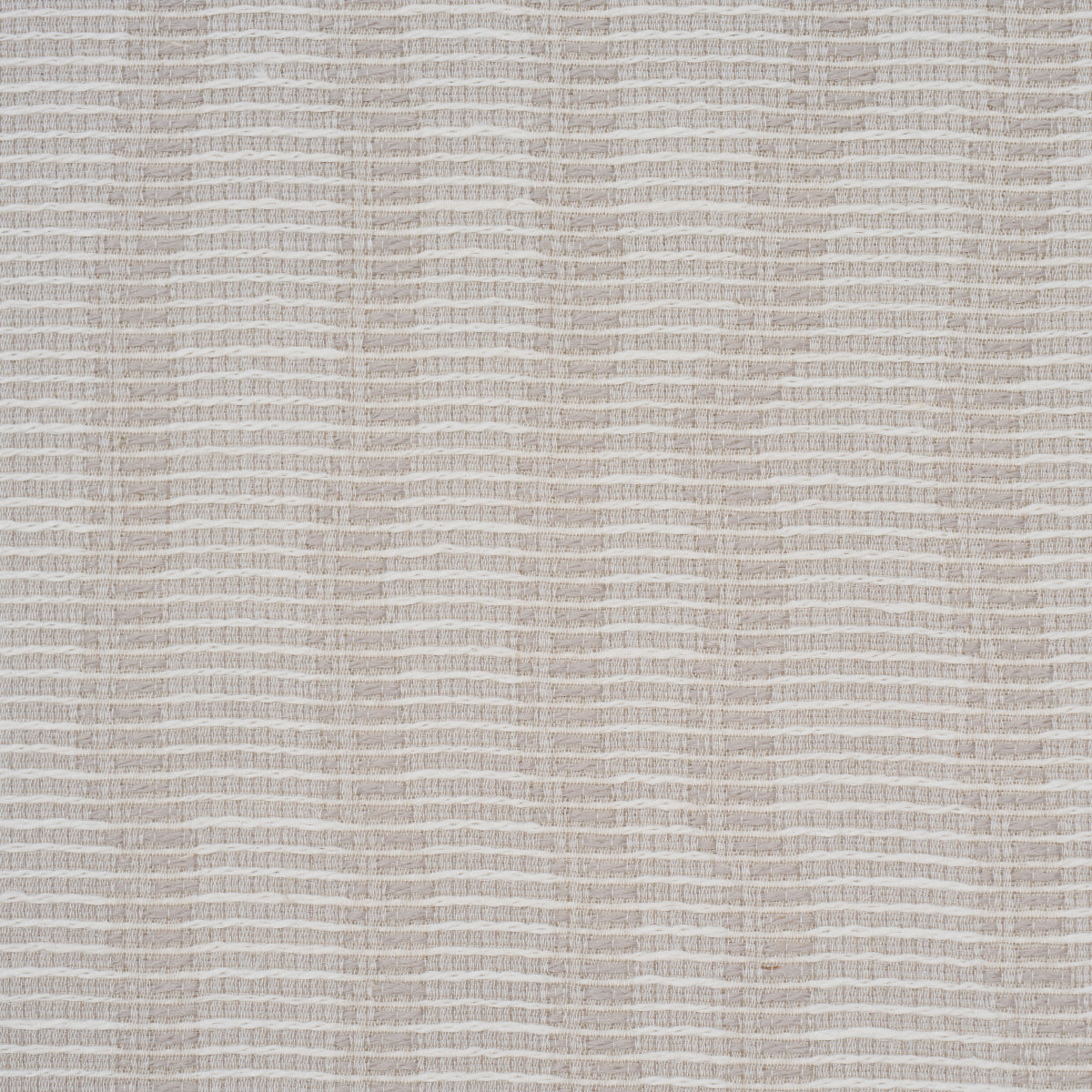 Beige and off-white striped wallpaper swatch in fog color with subtle horizontal bands; wallcovering sample.