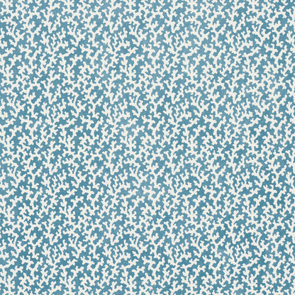 Soft blue gradient field with a dark blue patterned bottom border of white abstract shapes; minimalist design.