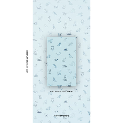 SCHUMACHER  THE NEW YORKER GOOD DOGS EVERYWHERE   SKY , NAVY BLUE   - 5016302