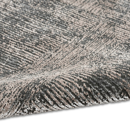 Soft gray faux fur rug with plush high pile and subtle tonal shading