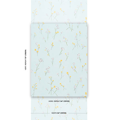 SCHUMACHER  SCHUMACHER DESIGN LAB ALEX'S FLORAL   MIST BLUE   - 5016401