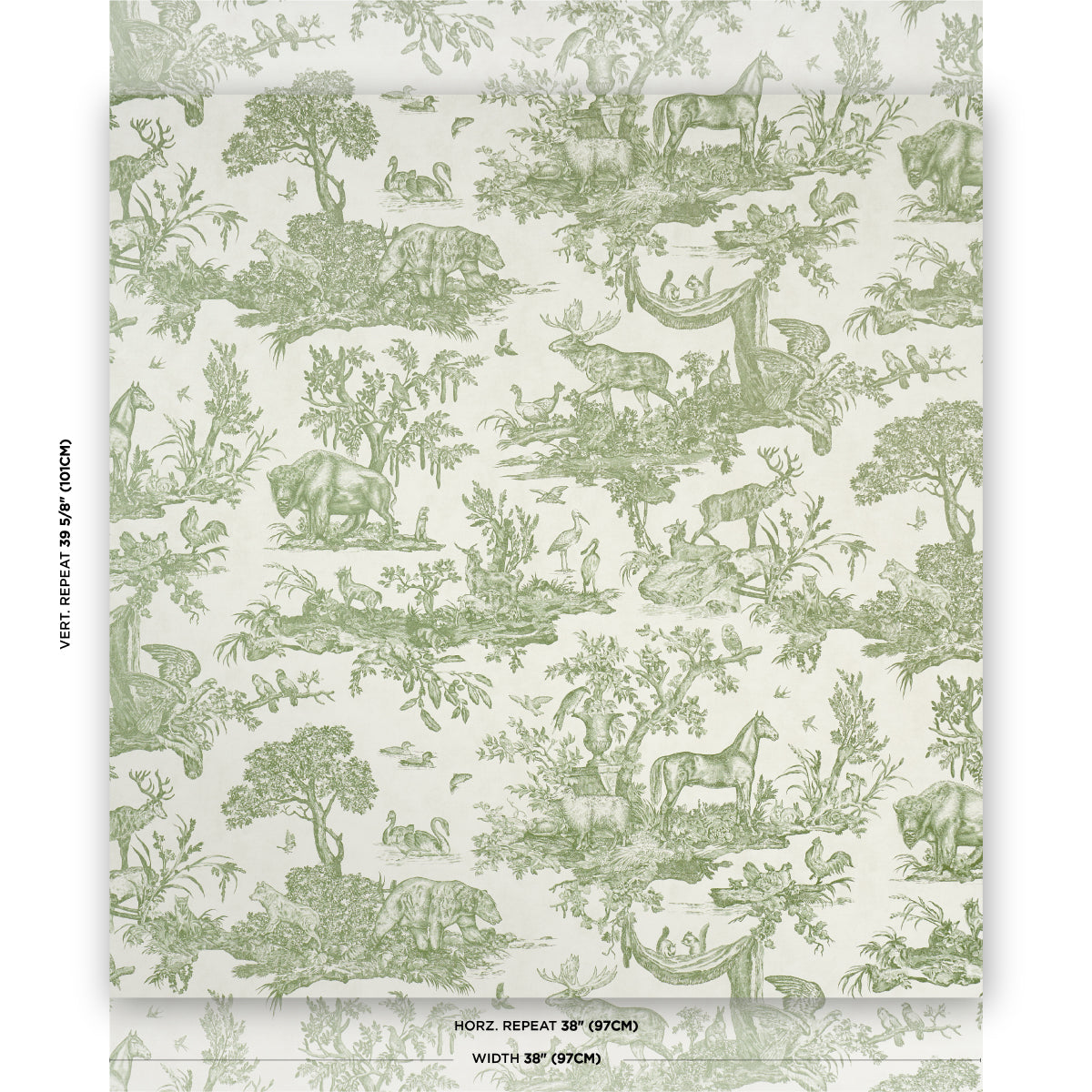 SCHUMACHER  A Country Life Western Toile   Olive   - 5016441