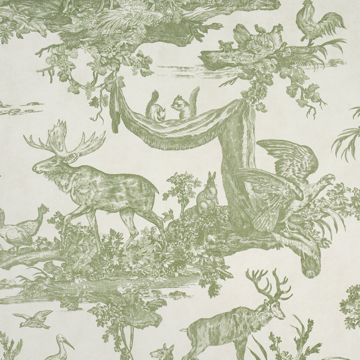 SCHUMACHER  A Country Life Western Toile   Olive   - 5016441
