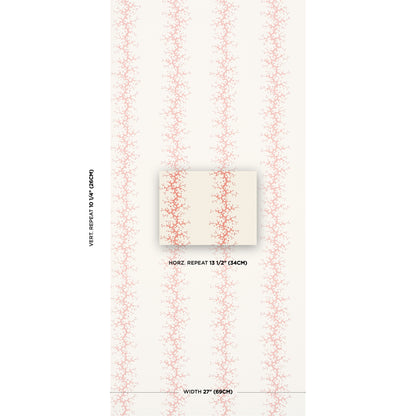 SCHUMACHER  WALLFLOWERS CORAL STRIPE   CORAL   - 5016450
