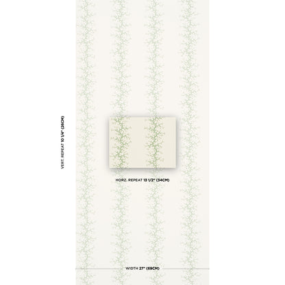 SCHUMACHER  WALLFLOWERS CORAL STRIPE   GREEN   - 5016452