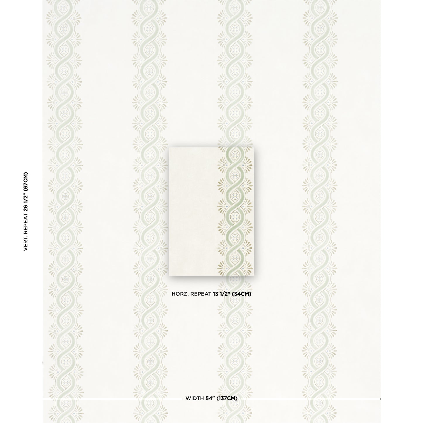 SCHUMACHER  WALLFLOWERS LEONIDIS STRIPE   GREEN   - 5016461