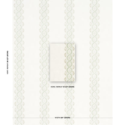 SCHUMACHER  WALLFLOWERS LEONIDIS STRIPE   GREEN   - 5016461