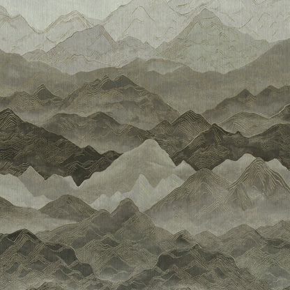 SCHUMACHER  TEXTURED & WOVEN WALLCOVERINGS ATMOSPHERIC LANDSCAPE PANEL SET   Misty Mountains   - 5016530