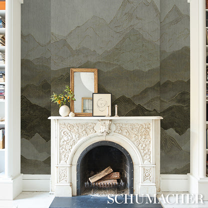 SCHUMACHER  TEXTURED & WOVEN WALLCOVERINGS ATMOSPHERIC LANDSCAPE PANEL SET   Misty Mountains   - 5016530
