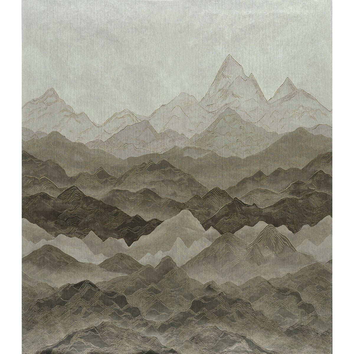 SCHUMACHER  TEXTURED & WOVEN WALLCOVERINGS ATMOSPHERIC LANDSCAPE PANEL SET   Misty Mountains   - 5016530