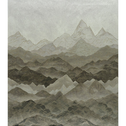 SCHUMACHER  TEXTURED & WOVEN WALLCOVERINGS ATMOSPHERIC LANDSCAPE PANEL SET   Misty Mountains   - 5016530