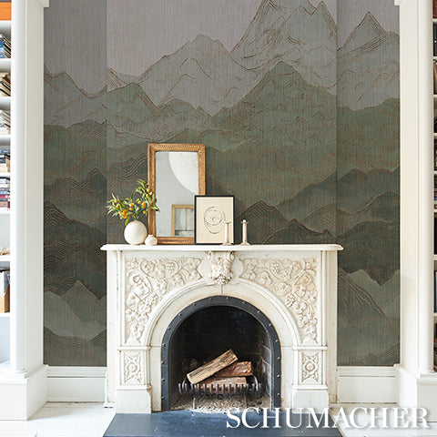 SCHUMACHER  TEXTURED & WOVEN WALLCOVERINGS ATMOSPHERIC LANDSCAPE PANEL SET   Verdant Vista   - 5016531