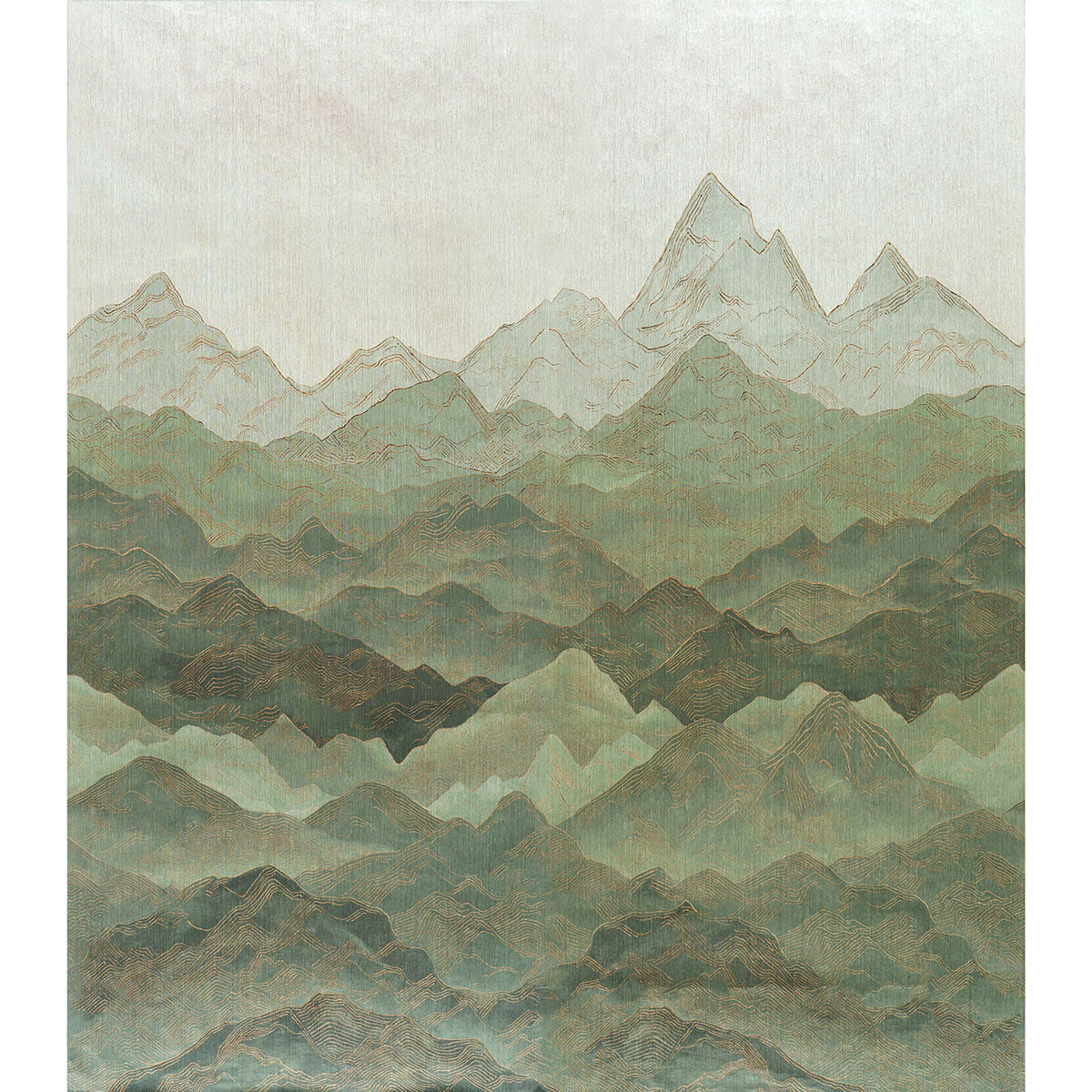 SCHUMACHER  TEXTURED & WOVEN WALLCOVERINGS ATMOSPHERIC LANDSCAPE PANEL SET   Verdant Vista   - 5016531