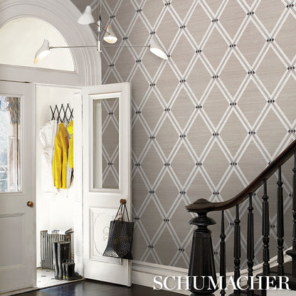 SCHUMACHER  TEXTURED & WOVEN WALLCOVERINGS ASOLO SISAL   SILVER   - 5016540