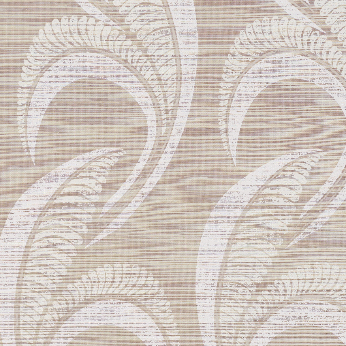 SCHUMACHER  TEXTURED & WOVEN WALLCOVERINGS BANANA LEAF SISAL   SILVER   - 5016551
