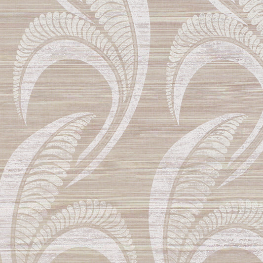SCHUMACHER  TEXTURED & WOVEN WALLCOVERINGS BANANA LEAF SISAL   SILVER   - 5016551