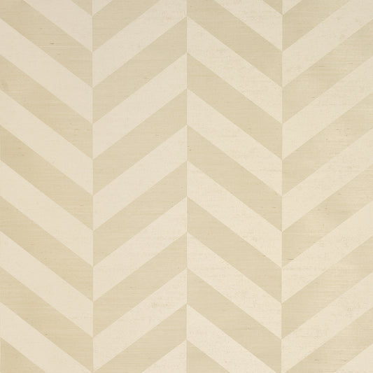 SCHUMACHER  TEXTURED & WOVEN WALLCOVERINGS STAGGERED CHEVRON SISAL   IVORY   - 5016560
