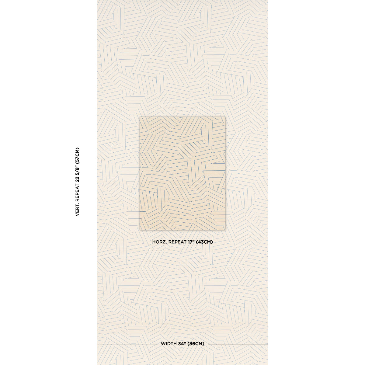 SCHUMACHER  TEXTURED & WOVEN WALLCOVERINGS DECONSTRUCTED STRIPE SISAL   COBALT   - 5016581