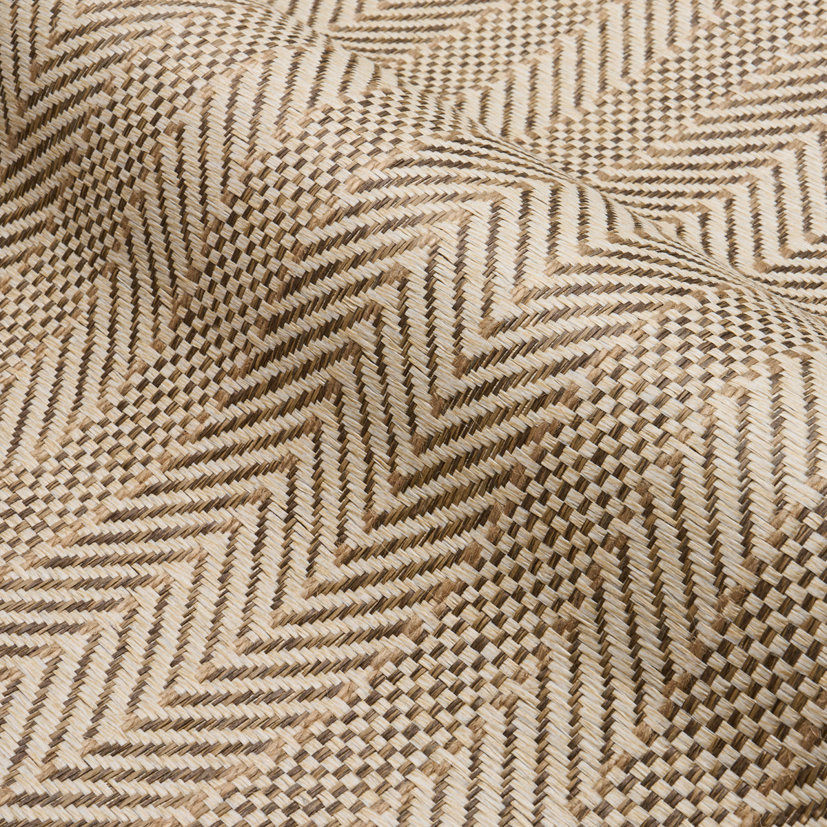 SCHUMACHER  TEXTURED & WOVEN WALLCOVERINGS ZIG ZAG PAPERWEAVE   FLAX   - 5016601