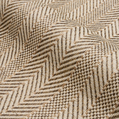 SCHUMACHER  TEXTURED & WOVEN WALLCOVERINGS ZIG ZAG PAPERWEAVE   FLAX   - 5016601