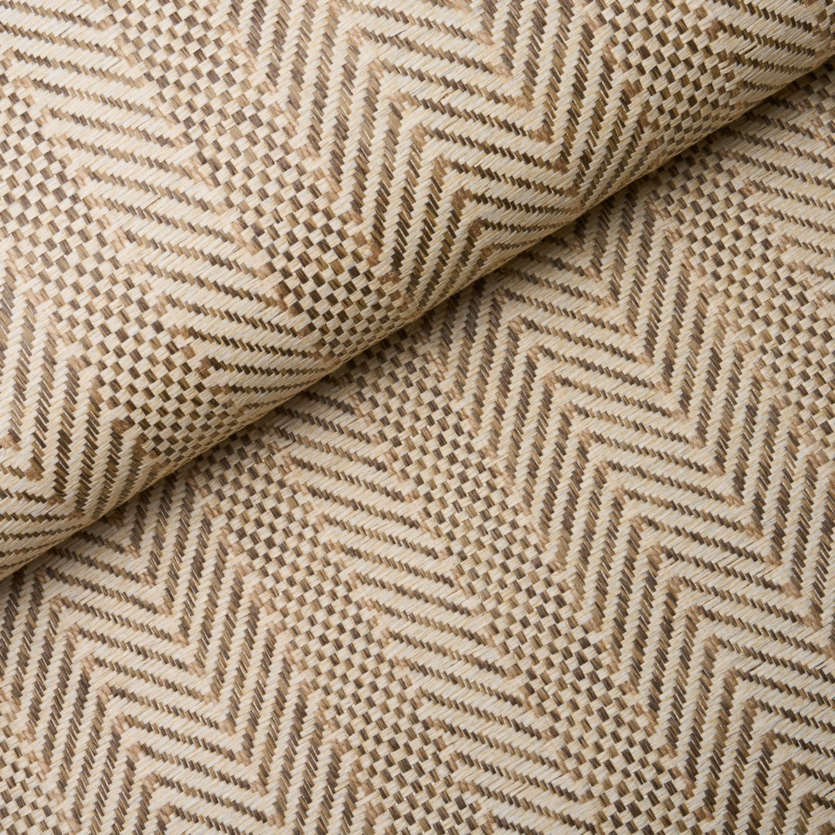 SCHUMACHER  TEXTURED & WOVEN WALLCOVERINGS ZIG ZAG PAPERWEAVE   FLAX   - 5016601