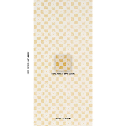 Beige-on-ivory wallpaper featuring a soft, repeating geometric grid motif in warm neutral tones.