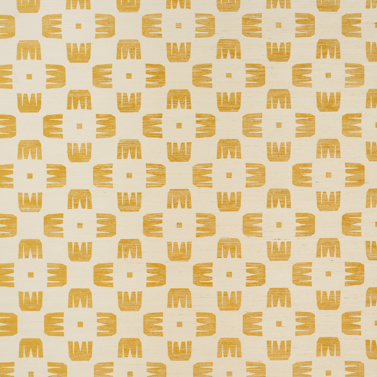 Beige fabric with repeating gold crown motif; decorative pattern suitable for wallpaper or upholstery.