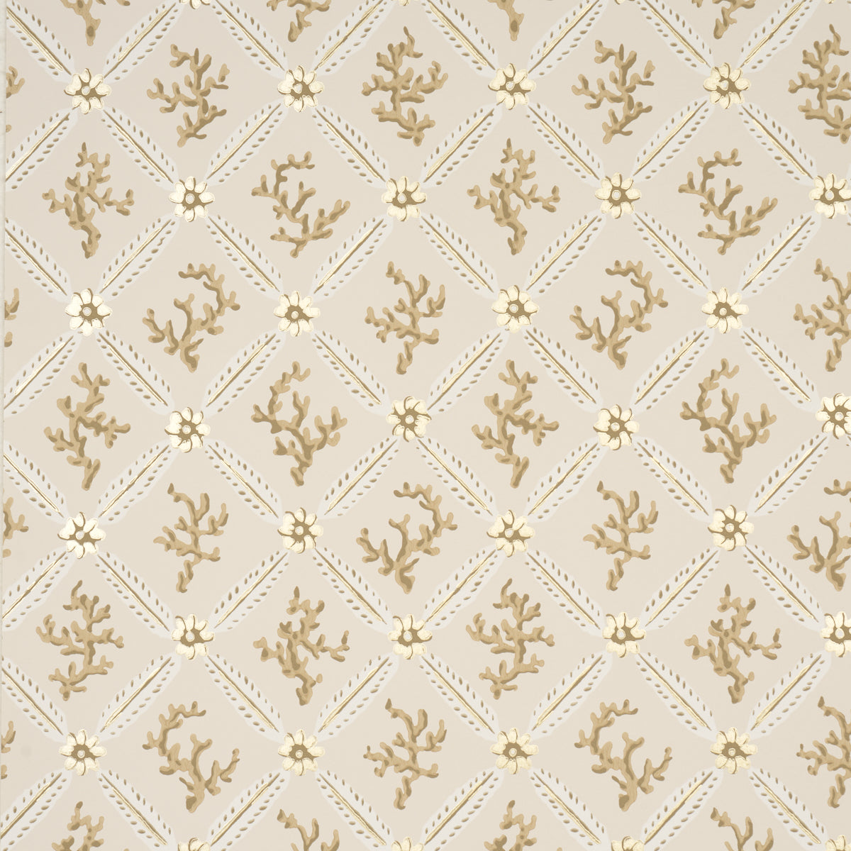 SCHUMACHER  TIMOTHY CORRIGAN CORAIL LEAF TRELLIS   CHAMPAGNE   - 5016640