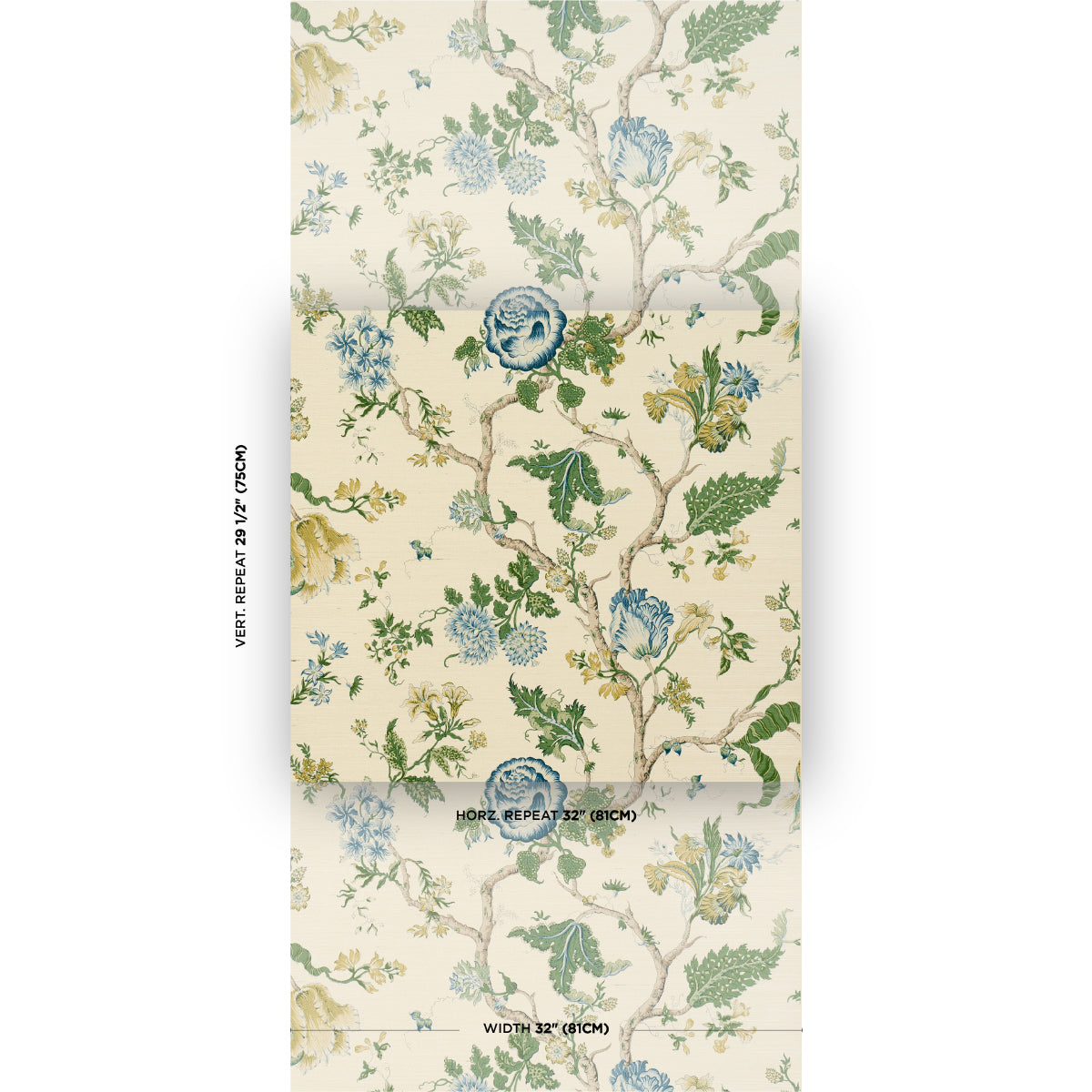 SCHUMACHER  PERENNIAL FAVORITES JOSEPHINE SISAL   PEACOCK   - 5016680