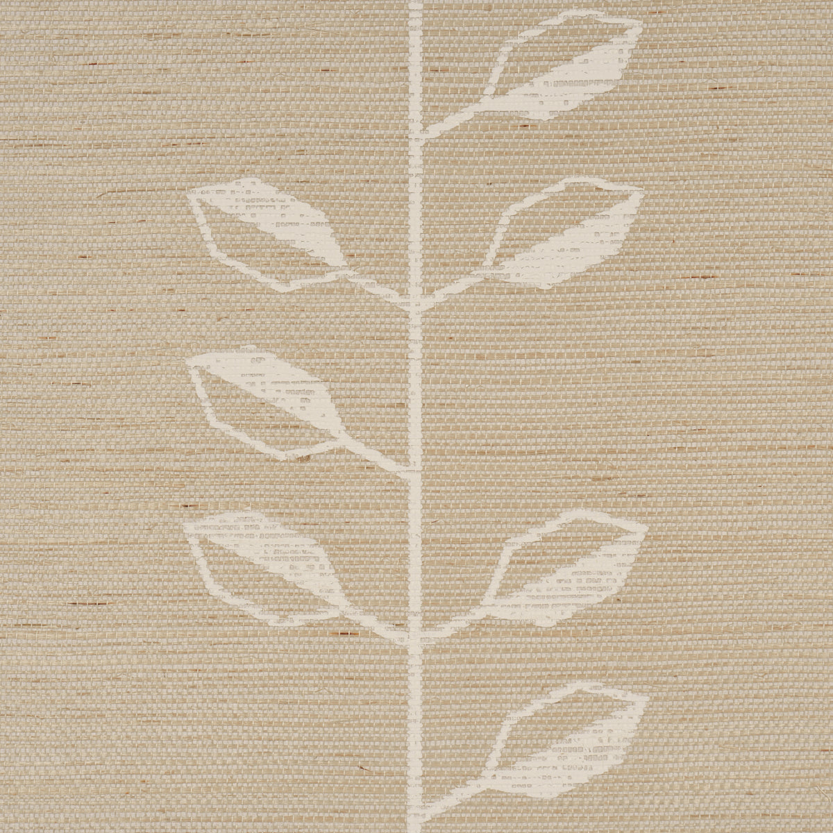SCHUMACHER  TEXTURED & WOVEN WALLCOVERINGS GEO LEAF SISAL   BONE , WHITE   - 5016700