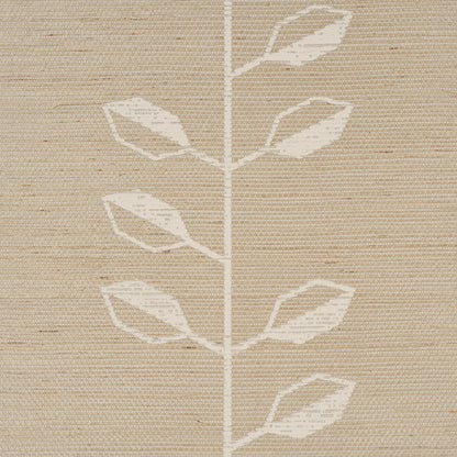 SCHUMACHER  TEXTURED & WOVEN WALLCOVERINGS GEO LEAF SISAL   BONE , WHITE   - 5016700