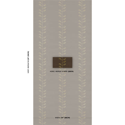 SCHUMACHER  PERENNIAL FAVORITES GEO LEAF SISAL   METALLIC GOLD , SEPIA   - 5016701