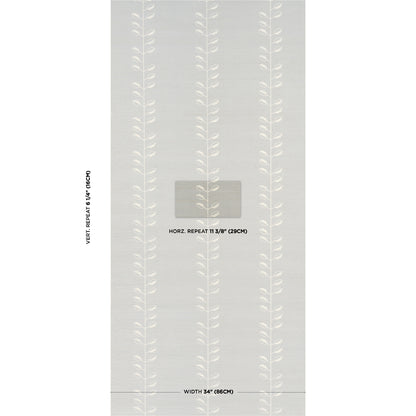 SCHUMACHER  TEXTURED & WOVEN WALLCOVERINGS GEO LEAF SISAL   MINERAL , IVORY   - 5016702