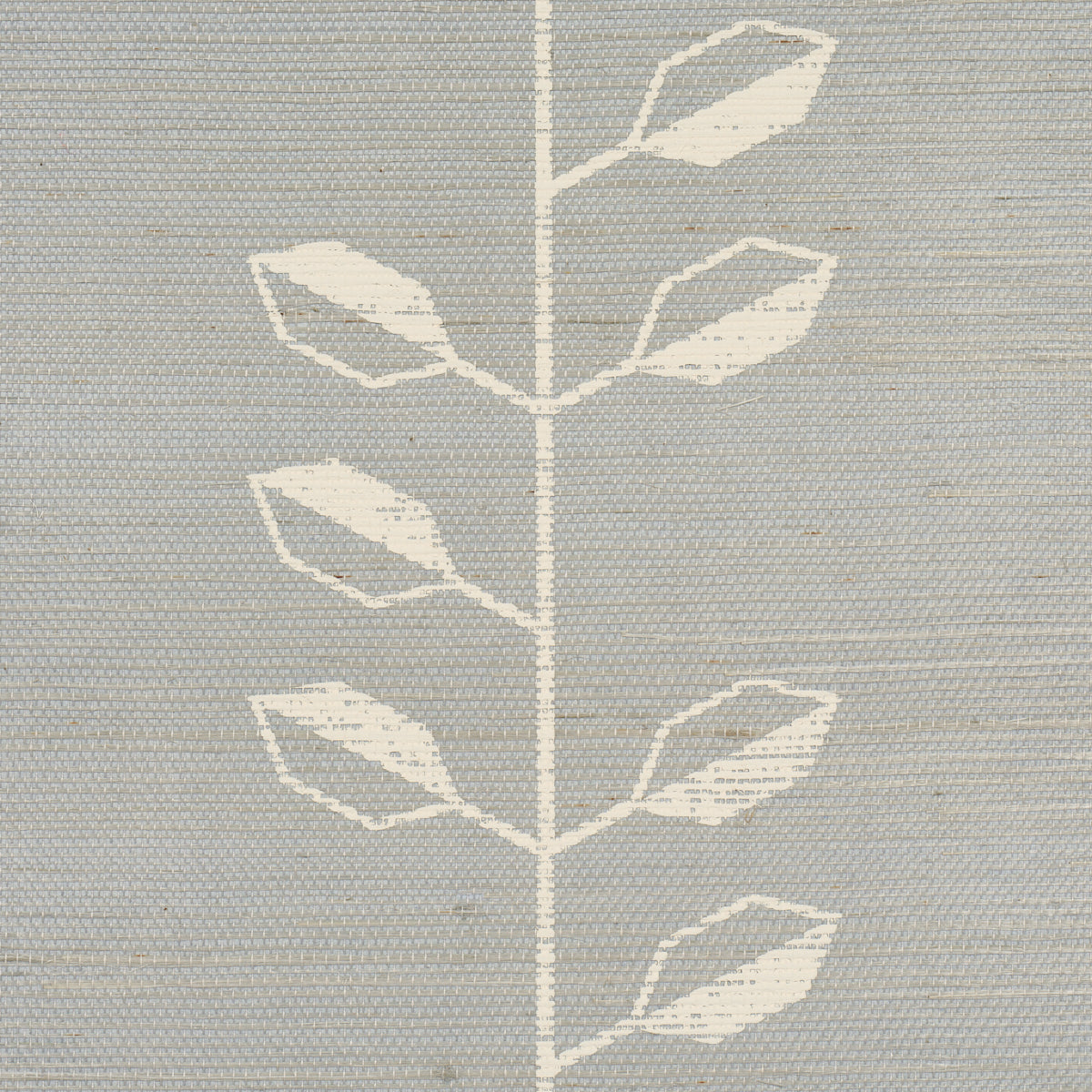 SCHUMACHER  TEXTURED & WOVEN WALLCOVERINGS GEO LEAF SISAL   MINERAL , IVORY   - 5016702