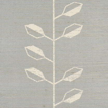 SCHUMACHER  TEXTURED & WOVEN WALLCOVERINGS GEO LEAF SISAL   MINERAL , IVORY   - 5016702