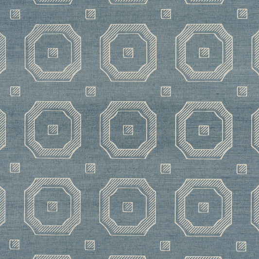 SCHUMACHER  TEXTURED & WOVEN WALLCOVERINGS BEVELED FRAME SISAL   DENIM   - 5016730