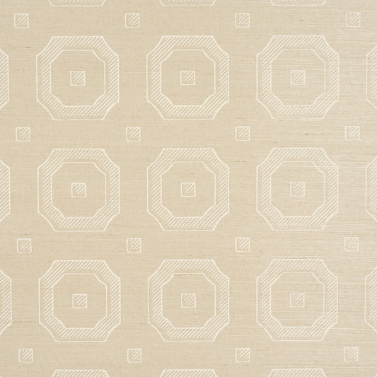 SCHUMACHER  TEXTURED & WOVEN WALLCOVERINGS BEVELED FRAME SISAL   OYSTER   - 5016731