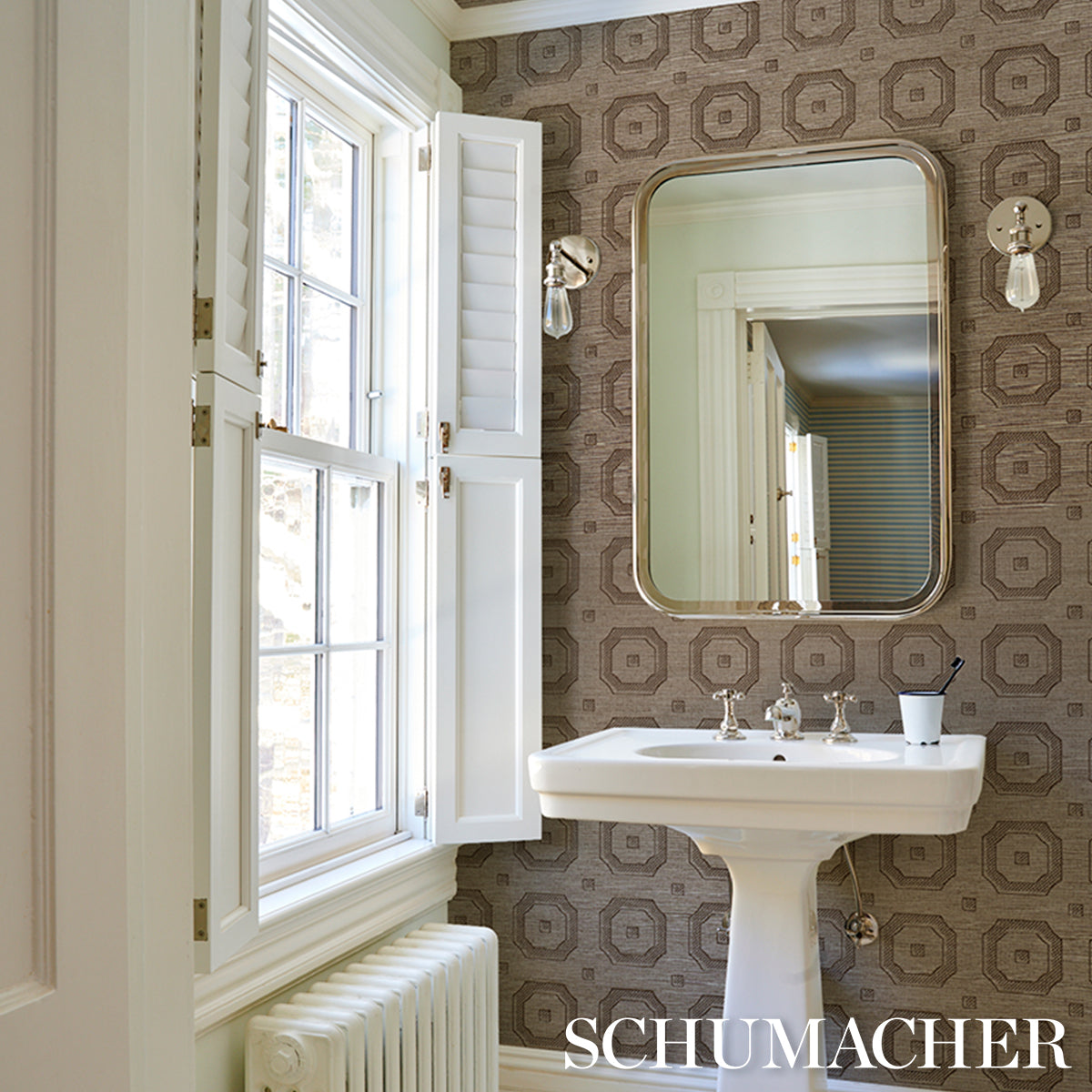 SCHUMACHER  PERENNIAL FAVORITES BEVELED FRAME SISAL   SEPIA   - 5016732