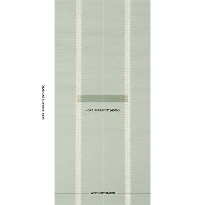 SCHUMACHER  TEXTURED & WOVEN WALLCOVERINGS BRISTLE STRIPE SISAL   SEAGLASS   - 5016742