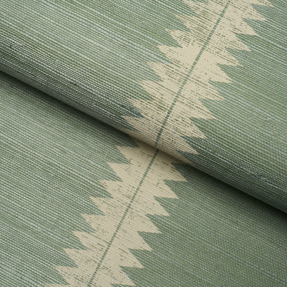 SCHUMACHER  TEXTURED & WOVEN WALLCOVERINGS BRISTLE STRIPE SISAL   SEAGLASS   - 5016742