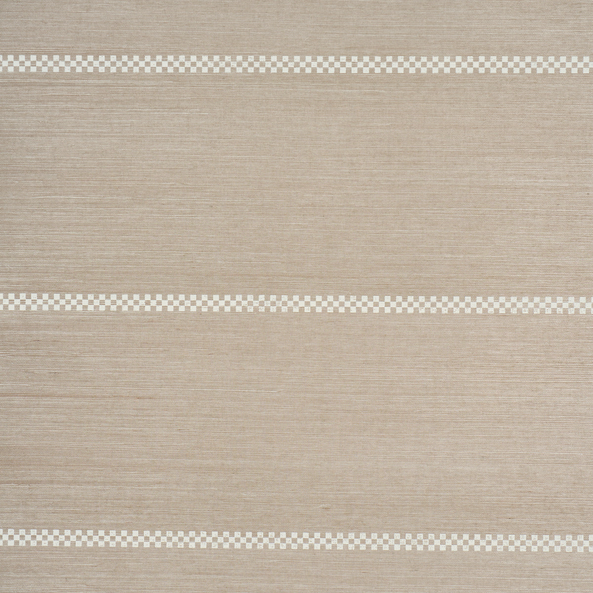 SCHUMACHER  PERENNIAL FAVORITES CHECKERED STRIPE SISAL   FLAX   - 5016750