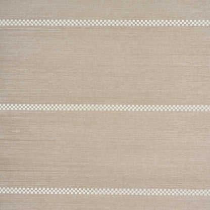SCHUMACHER  PERENNIAL FAVORITES CHECKERED STRIPE SISAL   FLAX   - 5016750