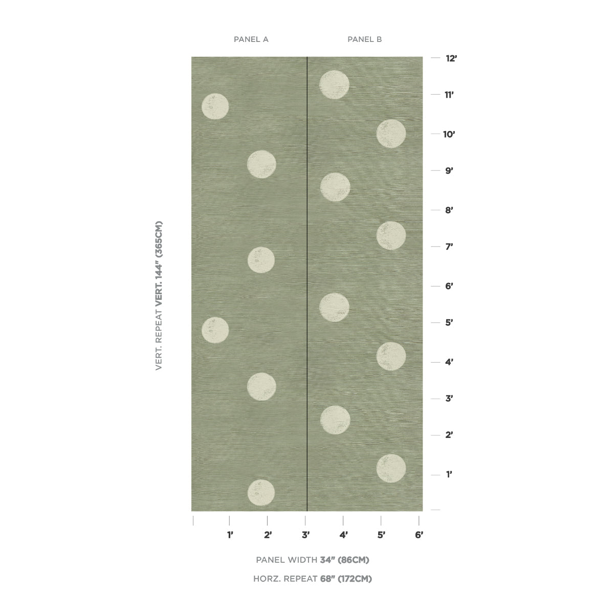 SCHUMACHER  BACKDROP MONTE CARLO SISAL 2 PANEL SET   SEAGLASS   - 5016840