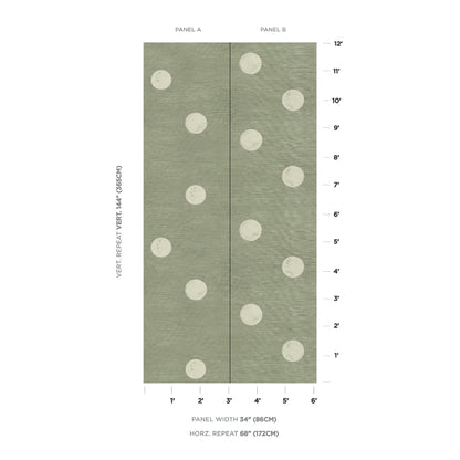 SCHUMACHER  BACKDROP MONTE CARLO SISAL 2 PANEL SET   SEAGLASS   - 5016840