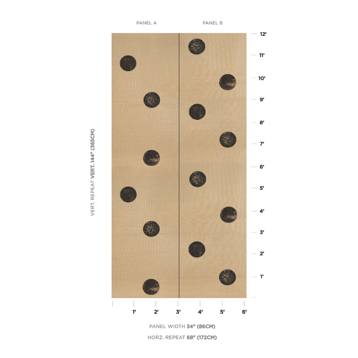 SCHUMACHER  BACKDROP MONTE CARLO SISAL 2 PANEL SET   OATMEAL   - 5016841