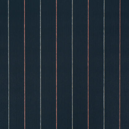 Navy blue vertical wooden slats with thin copper-brown separators, grainy panel texture.