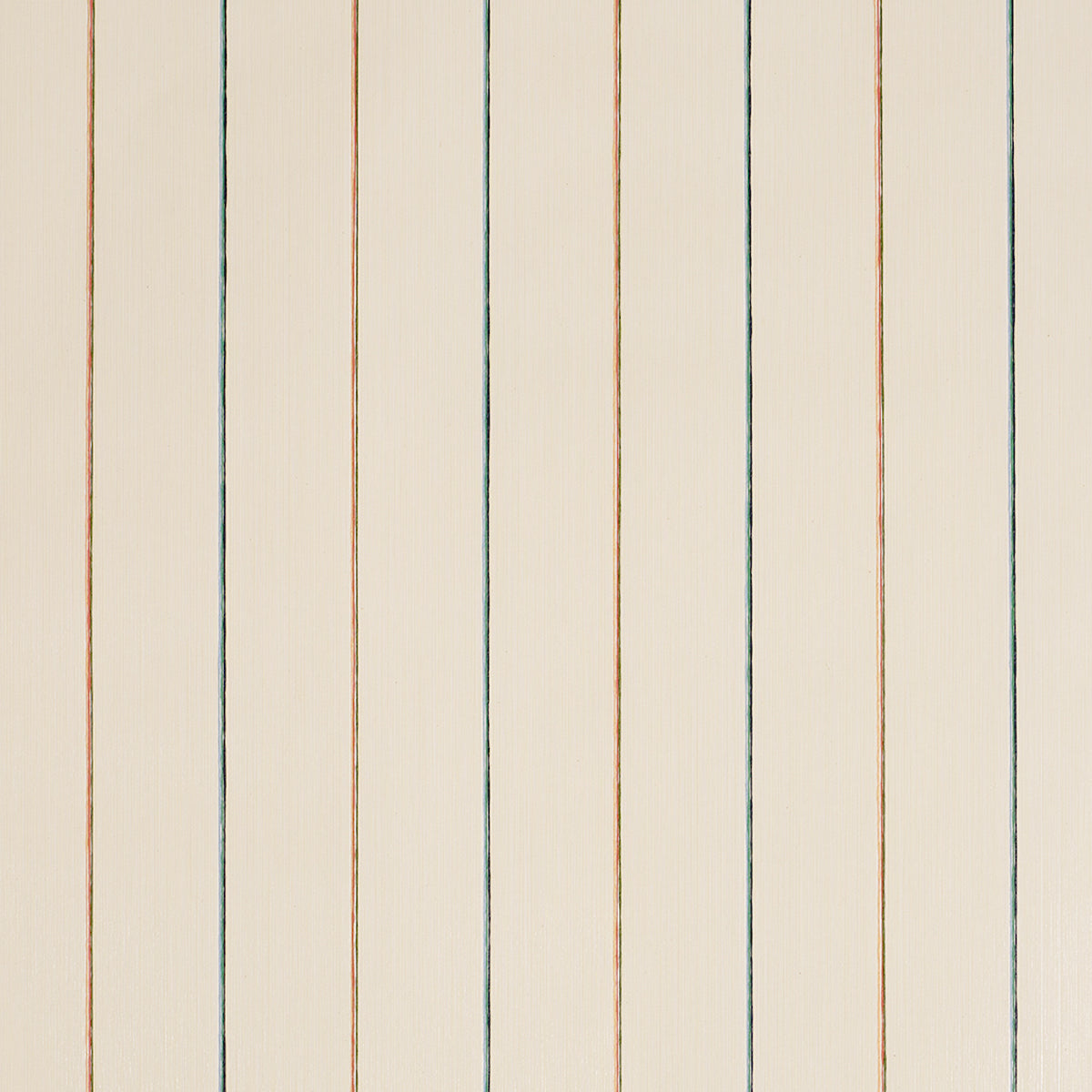 Striped backdrop fabric in a light Moonlight tone with slim blue, teal and orange stripes.