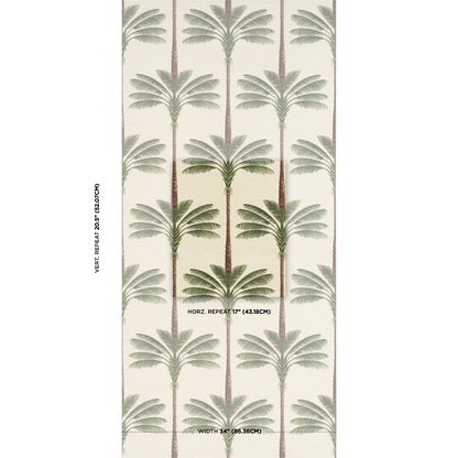 SCHUMACHER WALLCOVERING  JOHANNA ORTIZ A PALM IS A PALM SISAL   DAYLIGHT EVERGREEN   - 5016961